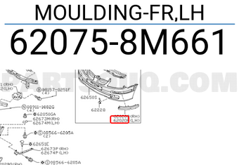 Nissan 620758M661 MOULDING-FR,LH