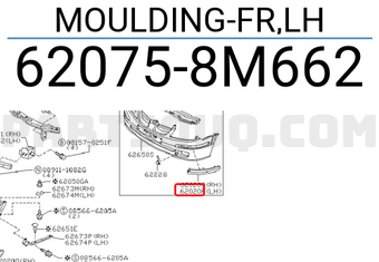Nissan 620758M662 MOULDING-FR,LH