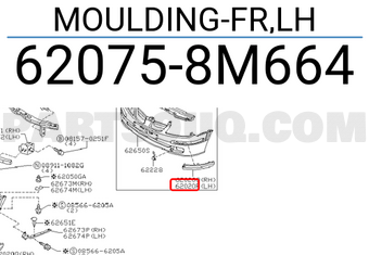 Nissan 620758M664 MOULDING-FR,LH