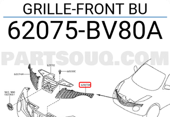 Nissan 62075BV80A GRILLE-FRONT BU