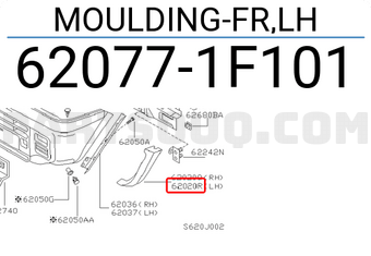 Nissan 620771F101 MOULDING-FR,LH