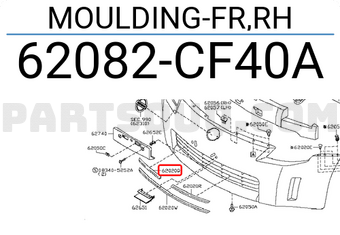 Nissan 62082CF40A MOULDING-FR,RH