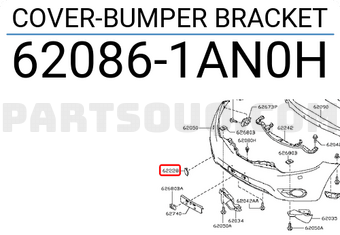 Nissan 620861AN0H COVER-BUMPER BRACKET