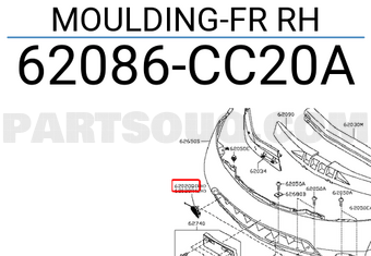 Nissan 62086CC20A MOULDING-FR RH