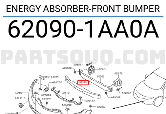 Nissan 620901AA0A ENERGY ABSORBER-FRONT BUMPER