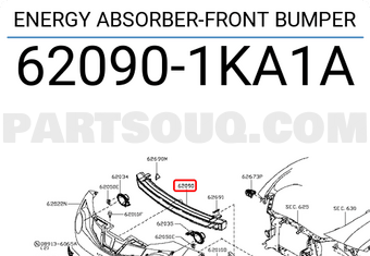 Nissan 620901KA1A ENERGY ABSORBER-FRONT BUMPER