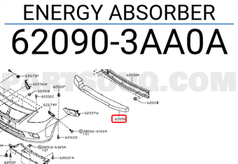 Nissan 620903AA0A ENERGY ABSORBER