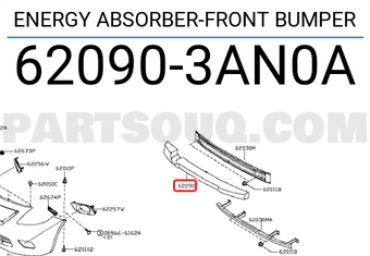 Nissan 620903AN0A ENERGY ABSORBER-FRONT BUMPER