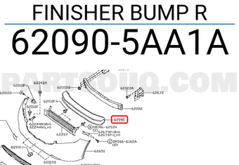 Nissan 620905AA1A FINISHER BUMP R