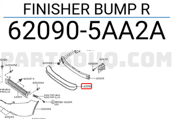 Nissan 620905AA2A FINISHER BUMP R