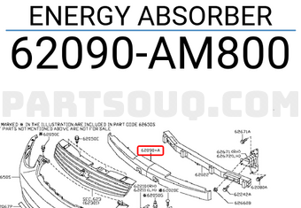 Nissan 62090AM800 ENERGY ABSORBER