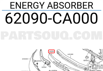 Nissan 62090CA000 ENERGY ABSORBER