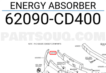 Nissan 62090CD400 ENERGY ABSORBER
