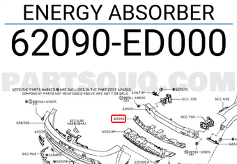 Nissan 62090ED000 ENERGY ABSORBER