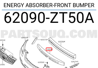 Nissan 62090ZT50A ENERGY ABSORBER-FRONT BUMPER