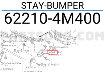 Nissan 622104M400 STAY-BUMPER