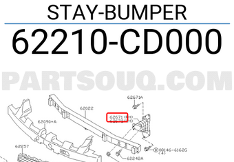 Nissan 62210CD000 STAY-BUMPER