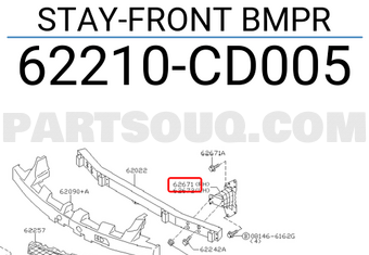 Nissan 62210CD005 STAY-FRONT BMPR