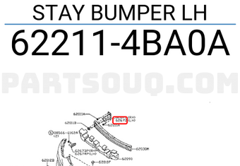 Nissan 622114BA0A STAY BUMPER LH