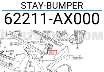 Nissan 62211AX000 STAY-BUMPER
