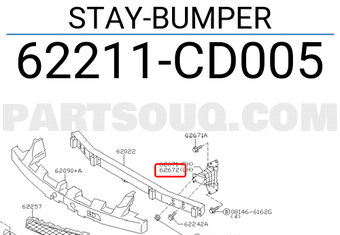 Nissan 62211CD005 STAY-BUMPER