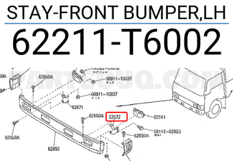 Nissan 62211T6002 STAY-FRONT BUMPER,LH
