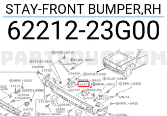 Nissan 6221223G00 STAY-FRONT BUMPER,RH