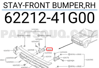 Nissan 6221241G00 STAY-FRONT BUMPER,RH