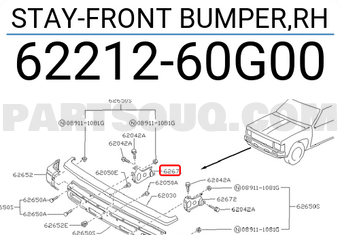 Nissan 6221260G00 STAY-FRONT BUMPER,RH