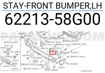 Nissan 6221358G00 STAY-FRONT BUMPER,LH