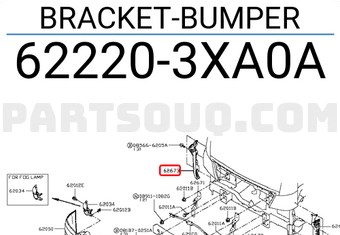 Nissan 622203XA0A BRACKET-BUMPER