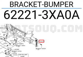 Nissan 622213XA0A BRACKET-BUMPER