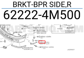 Nissan 622224M500 BRKT-BPR SIDE,R
