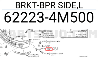 Nissan 622234M500 BRKT-BPR SIDE,L