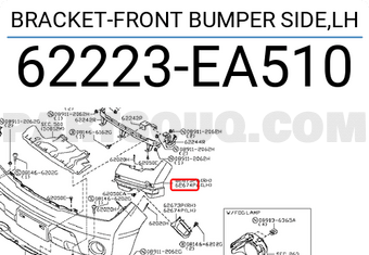 Nissan 62223EA510 BRACKET-FRONT BUMPER SIDE,LH