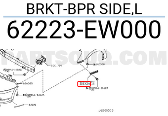 Nissan 62223EW000 BRKT-BPR SIDE,L