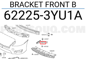 Nissan 622253YU1A BRACKET FRONT B