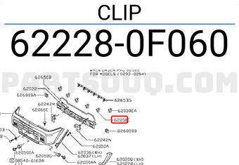 Nissan 622280F060 CLIP