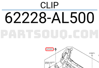 Nissan 62228AL500 CLIP