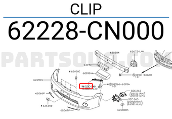 Nissan 62228CN000 CLIP
