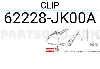 Nissan 62228JK00A CLIP