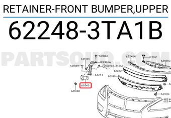 Nissan 622483TA1B RETAINER-FRONT BUMPER,UPPER