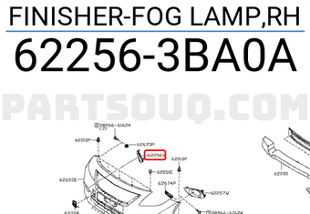 Nissan 622563BA0A FINISHER-FOG LAMP,RH