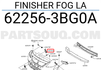 Nissan 622563BG0A FINISHER FOG LA