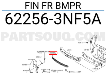 Nissan 622563NF5A FIN FR BMPR