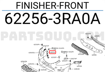 Nissan 622563RA0A FINISHER-FRONT