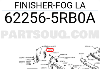 Nissan 622565RB0A FINISHER-FOG LA