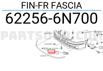 Nissan 622566N700 FIN-FR FASCIA
