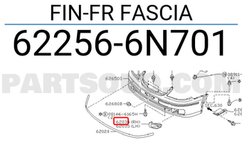 Nissan 622566N701 FIN-FR FASCIA