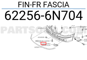 Nissan 622566N704 FIN-FR FASCIA